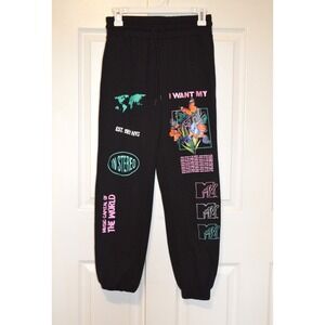 MTV‎ Joggers With Embroidered And Screen Print Logos Women's XXS